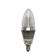 6-Pack E12 Dimmable LED Candelabra Base Light Bulb Lamp 7w Cool White Bullet Top Chandelier Bulb 60w